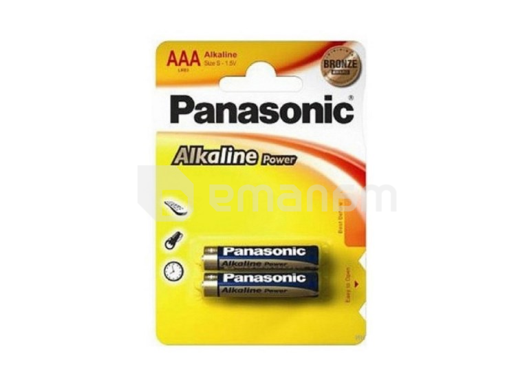 ელემენტი ალკალინური Panasonic Alkaline Power LR03 AAA 2ც.