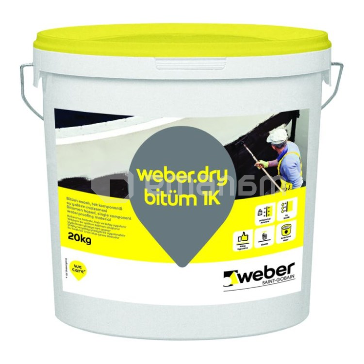 ჰიდროიზოლაცია ბიტუმის Weber Dry Bitum 1K 20 კგ