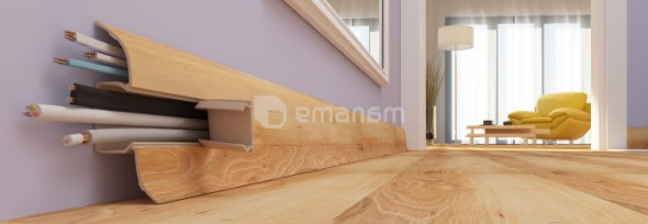 პლინტუსი VOX Profile PVC Flex მუხა შავი BF-575 2,5m