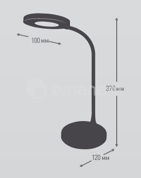 მაგიდის ლედ სანათი  Ultraflash Desk Lamps UF 745 C01 თეთრი 7W 350Lm დიმერით და აკუმულატორით