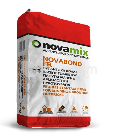 წებო ფილის ცეცხლგამძლე Novamix Novabond FR 25 კგ