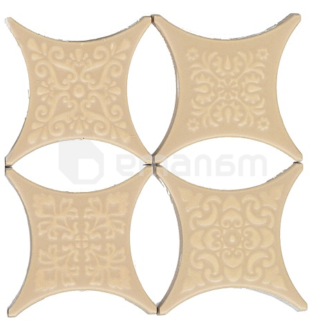 ჩასადგმელი Absolut keramika ESTRELLA SET CORE BEIGE 6,7x6,7 სმ