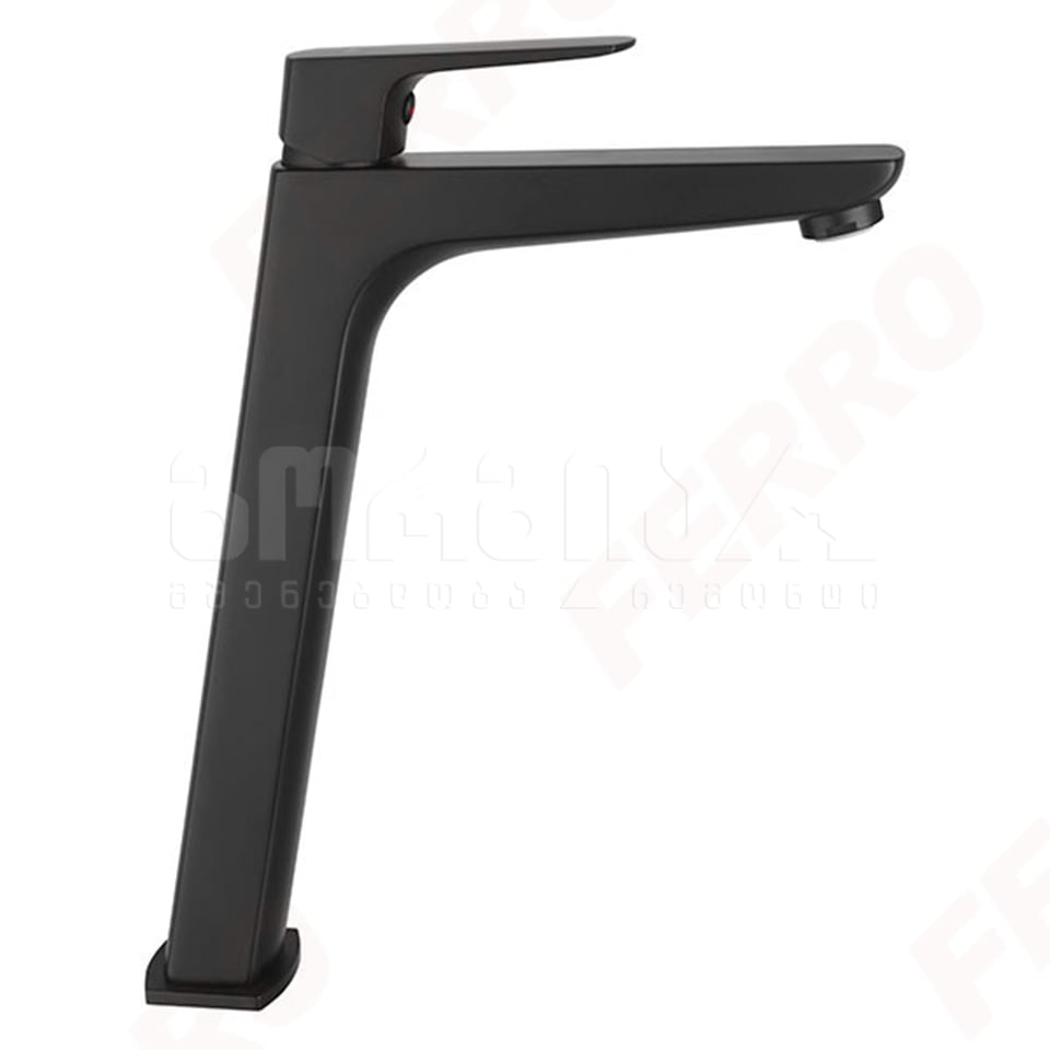 ხელსაბანის შემრევი მაღალი შავი LIPPI ECOLOGICA BLP2LEABL