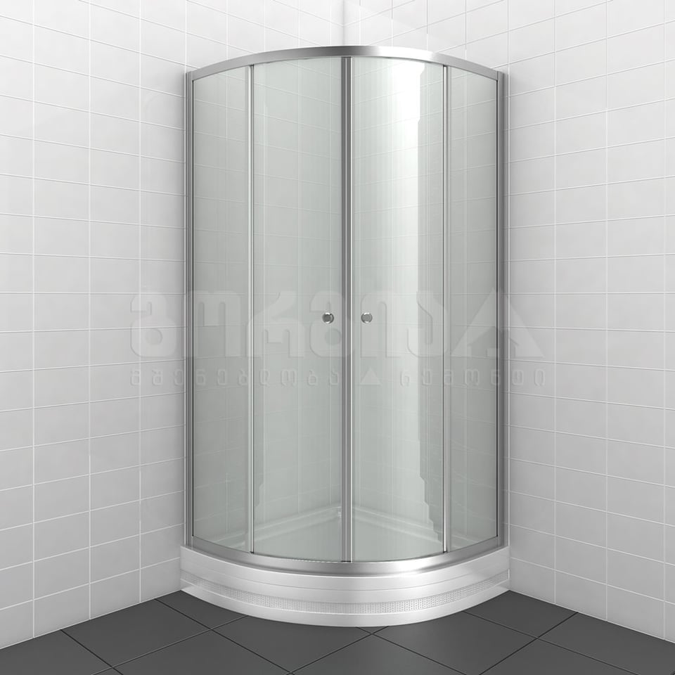 საშხაპე კაბინა Orbit 80*80*197სმ (5მმ) ოვალ. დაბალი პადონით
