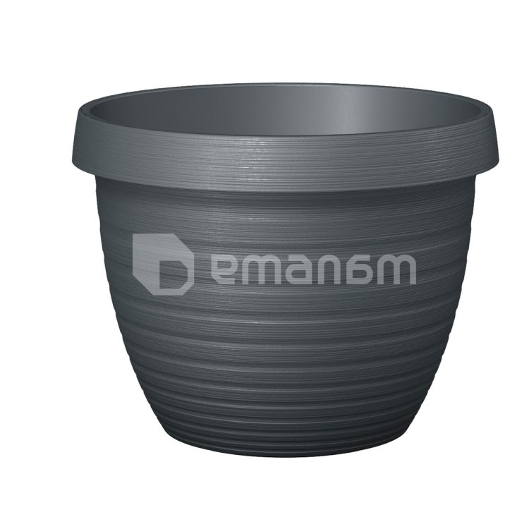 ეზოს პლასტმასის ქოთანი Scheurich 25/270 Country Star METALLIC GREY