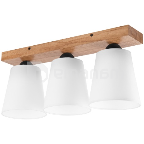 ჭერის სანათი Lamkur LULA 3 Е27 მუხა თეთრი 47591