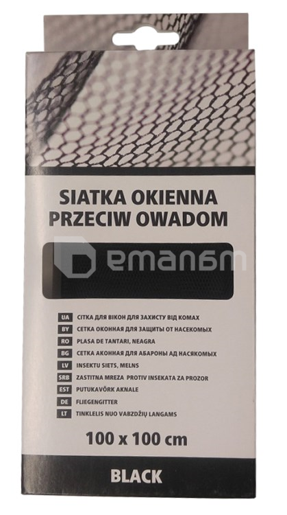 მწერებისგან დამცავი ბადე Kaem 0395-111010 100х100 სმ შავი