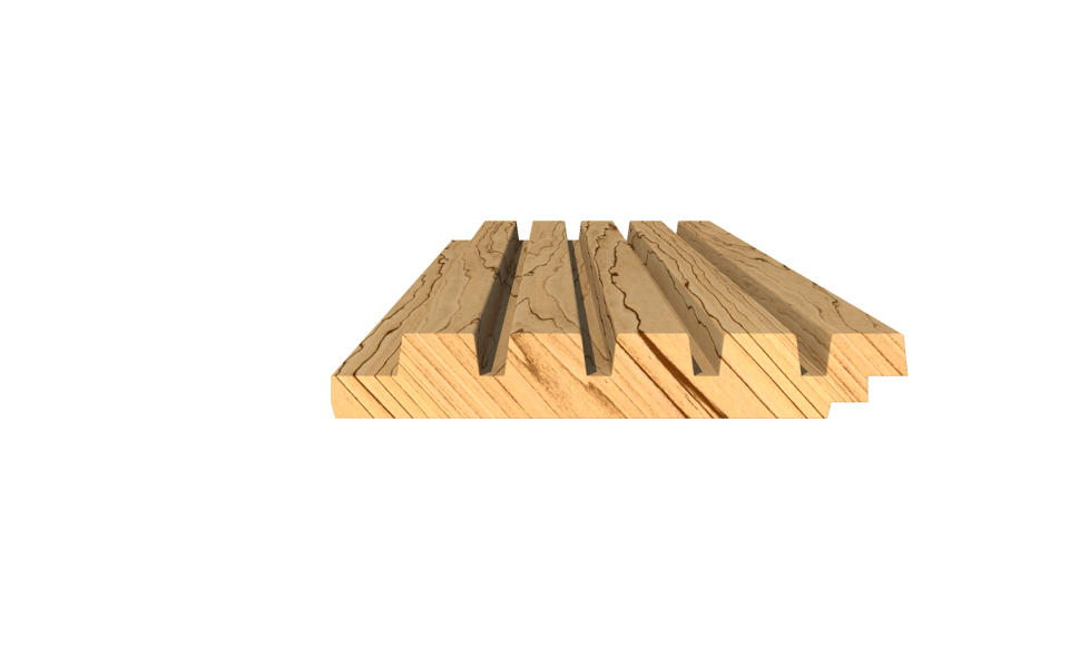 საფასადე თერმო-ხე, Pine RIB5 25*150*3900 M2: 0.585