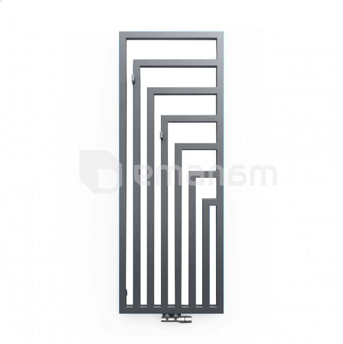 დეკორატიული საშრობი Terma ANGUS V გრაფიტი Ral 7024 Soft (SX) 1140/360
