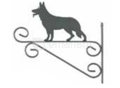 ყვავილების საკიდი Metallurgica Buzzi Wall Bracket Dog 29x32 სმ