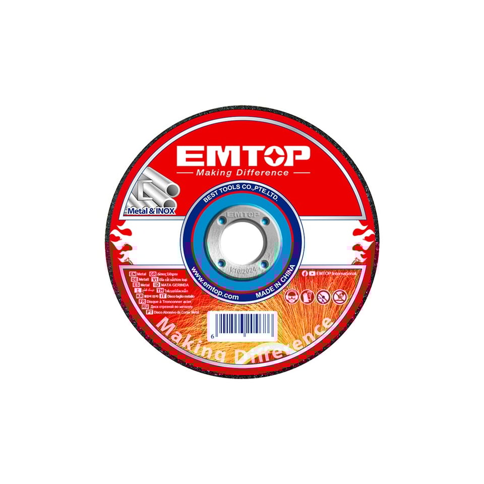 აბრაზიული მეტალის საჭრელი დისკი 115x1 მმ EACD101151 EMTOP