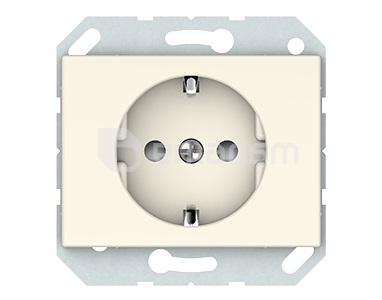 როზეტი ჩარჩოს გარეშე დამიწებით შტორებით Vilma RP16-002-22 iv 1 განყოფილებიანი სპილოს ძვლის ფერი