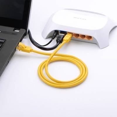 UTP LAN კაბელი UGREEN NW103 (11230) Cat5e Patch Cord UTP Lan Cable 1m (Yellow)