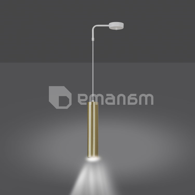 საკიდი EMIBIG Goldi 1 GU10 1x MAX 30W თეთრი ოქროსფერი