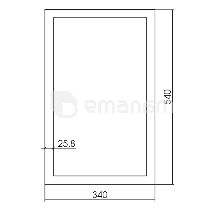სარკე Silver Mirrors Magnat 340х540 მმ ვერცხლისფერი