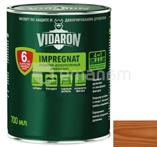 გასაჟღენთი ხის Vidaron Impregnat 700 მლ V06 ამერიკული მაჰაგონი
