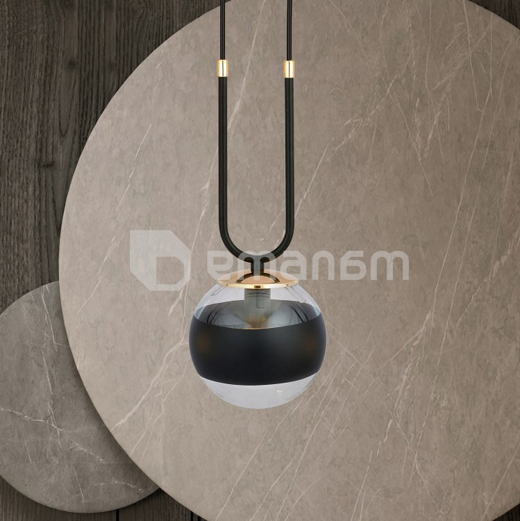 საკიდი EMIBIG GLAM 1 E14 1x MAX 40W BLACK STRIPE