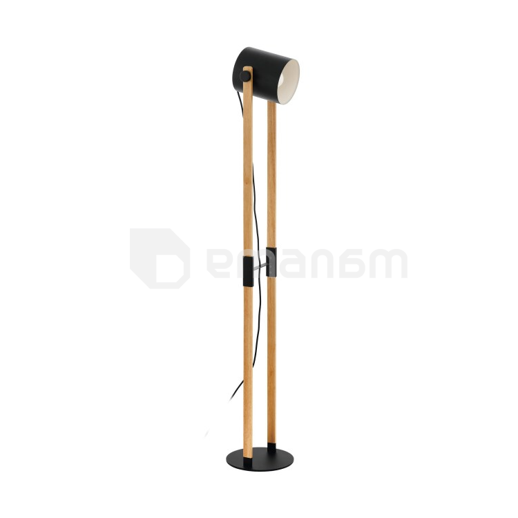 ტორშერი Eglo HORNWOOD E27 1x MAX 60W შავი ხე 43048