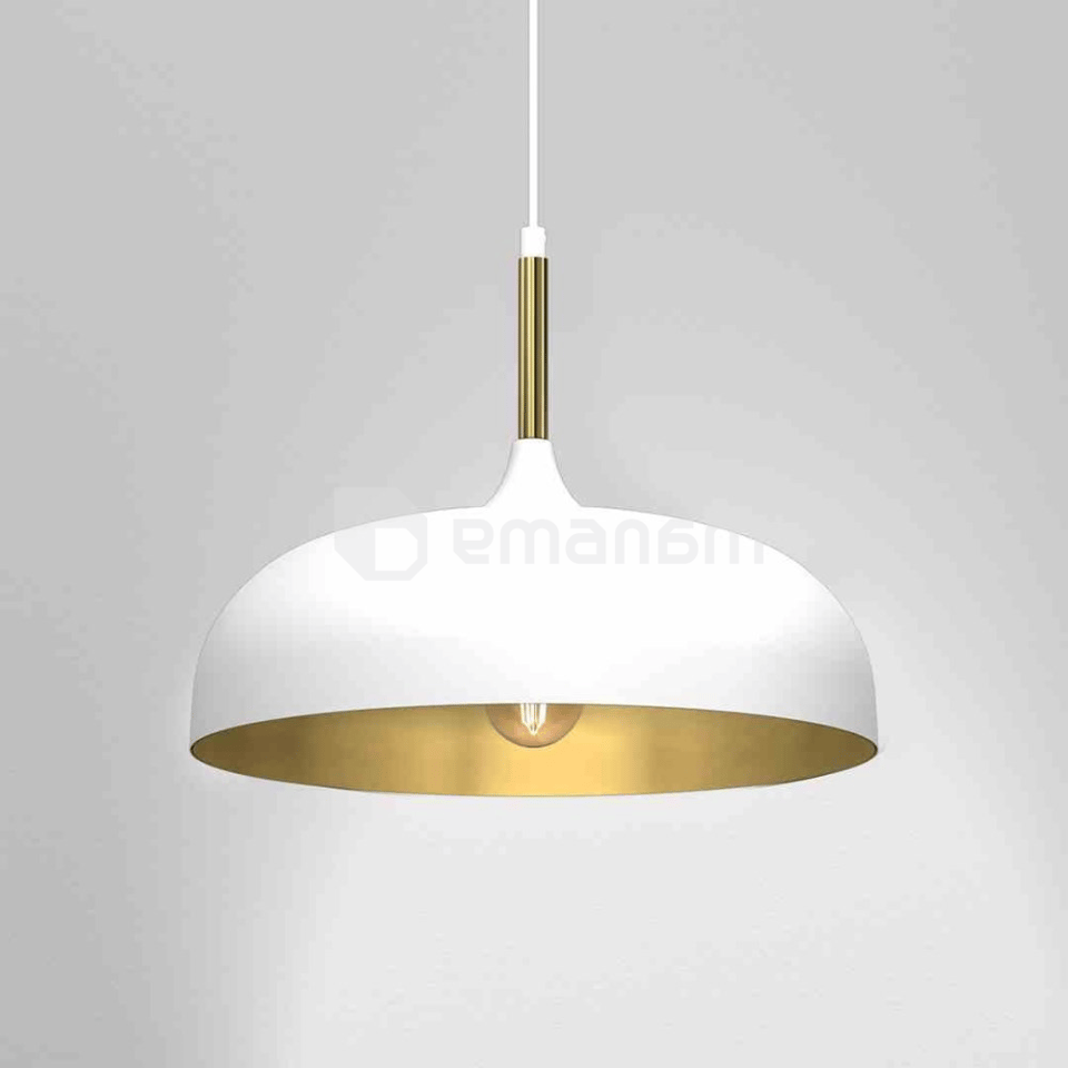 საკიდი Milagro MLP8031 LINCOLN 1 E27 Ø35cm თეთრი ოქროსფერი