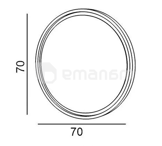 სარკე Denko SMARTO 95 LED 70 სმ