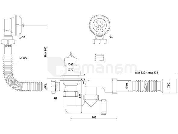 სიფონი ANI Plast E255