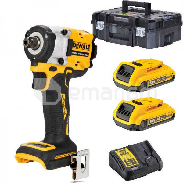 ქანჩსახრახნი აკუმულატორის დარტყმითი DeWalt DCF922P2T-QW 18V