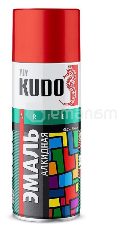 ემალი უნივერსალური Kudo KU-1001 Ral 9003 თეთრი პრიალა 520 მლ