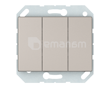 ჩამრთველი ჩარჩოს გარეშე Vilma Express XP 500 3 კლავიშიანი შამპანი