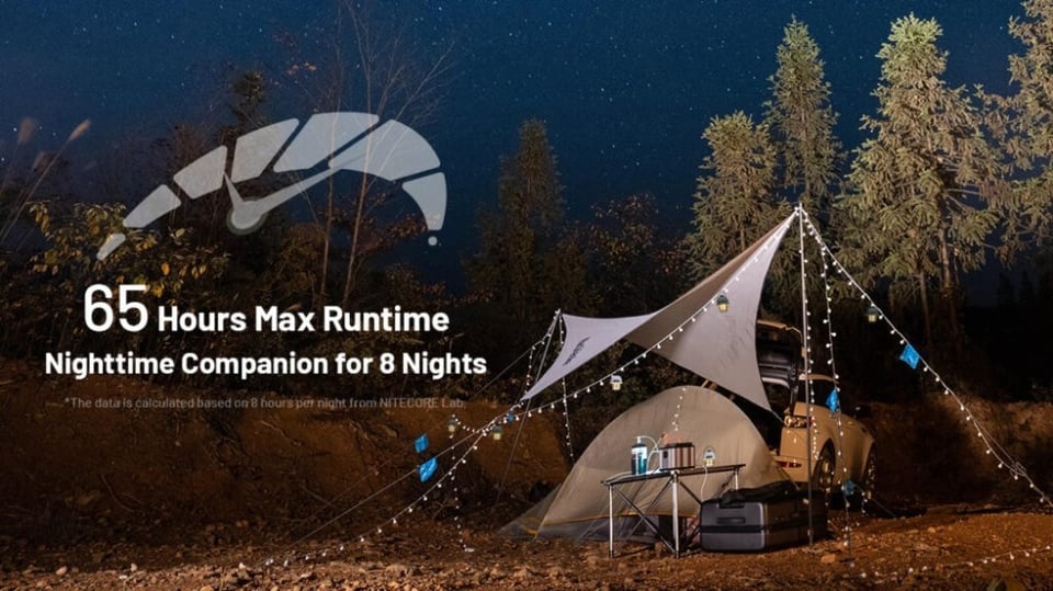 კემპინგის ფარანი Nitecore 100Lm LR40 მწვანე