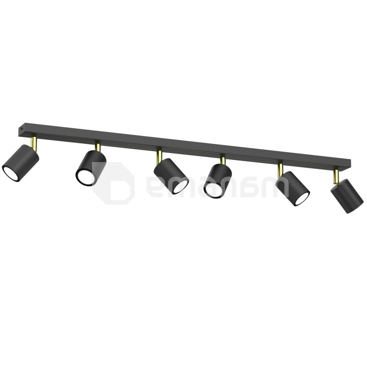 სპოტი Luminex Striper 6 GU10 ლითონი შავი ოქროსფერი 4517