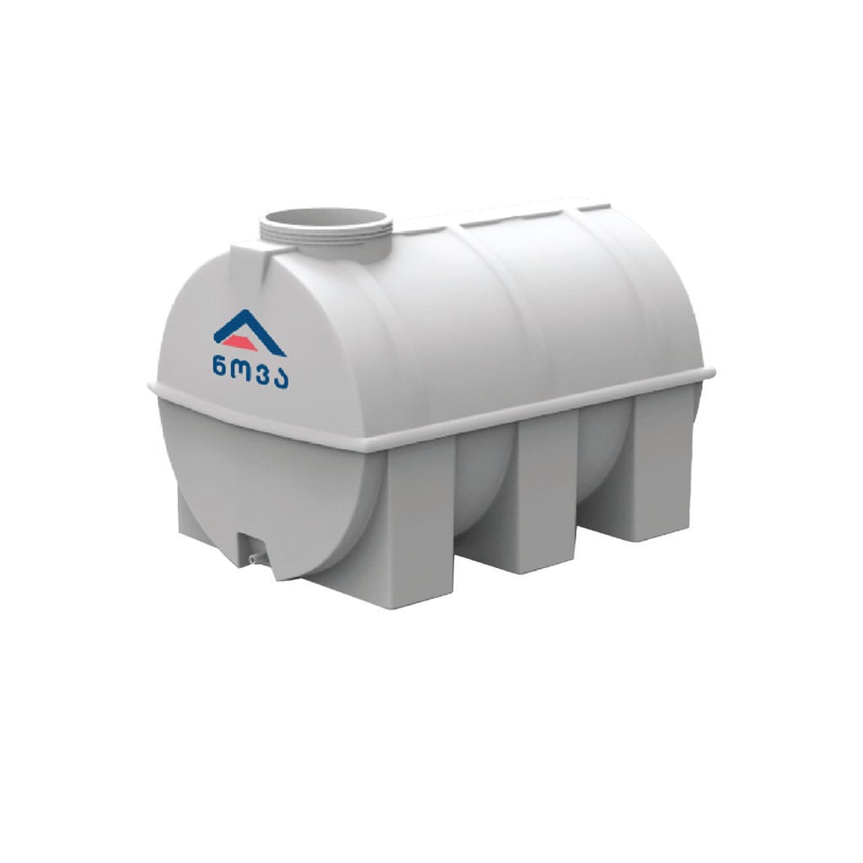 2000 ლ ცილინდრულ-ჰორიზონტალური ერთშრიანი ავზი თეთრი NOVA