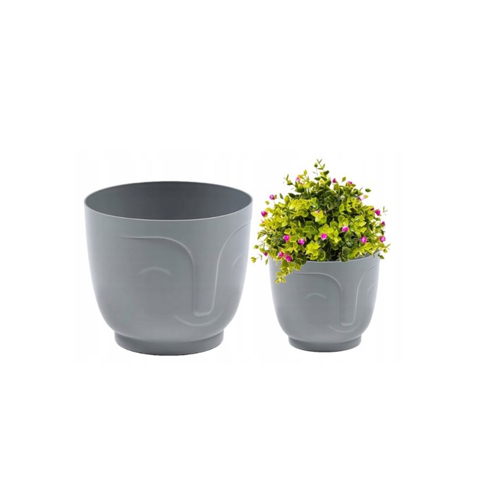 ქოთანი ყვავილის Lamela ATENA 140 cover - grey 1,4L