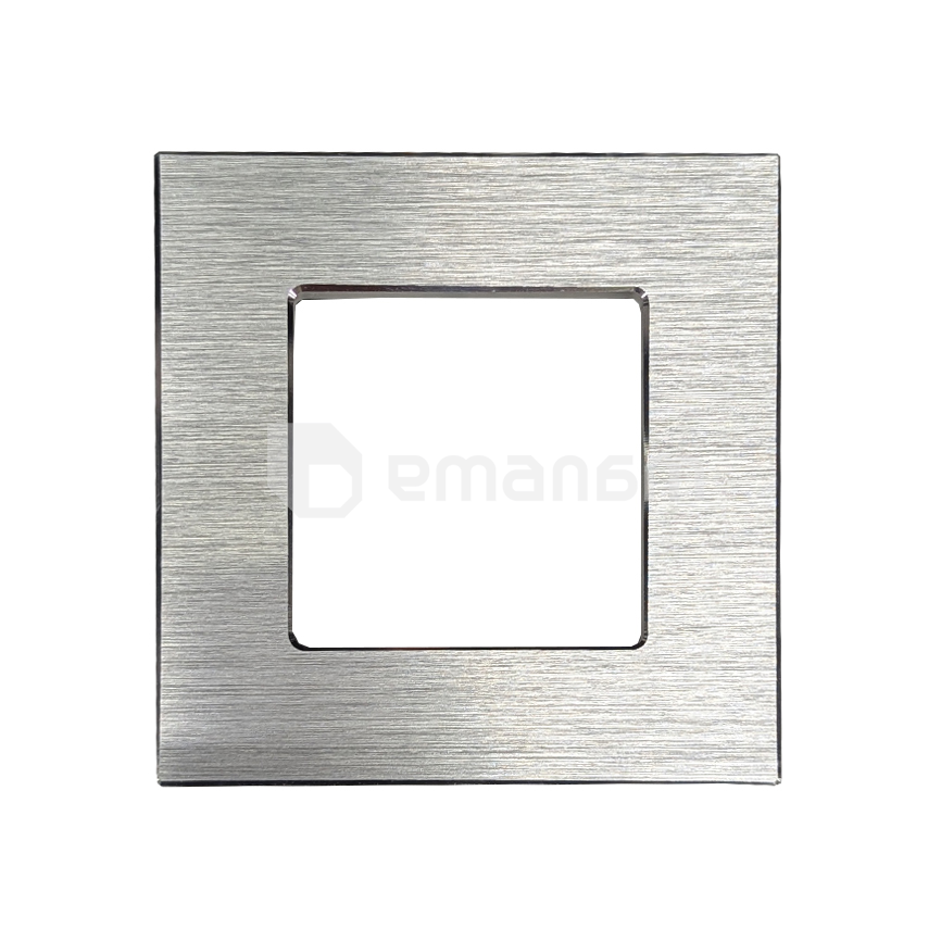 ჩარჩო Smart Home Deluxe 1 ალუმინის ვერცხლისფერი