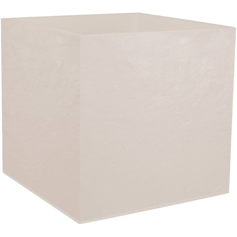 ქოთანი პლასტმასის EDA POT CARRE VOLCANIA DECOR PIERRE 39.5x39.5x43.5 სმ 31 L