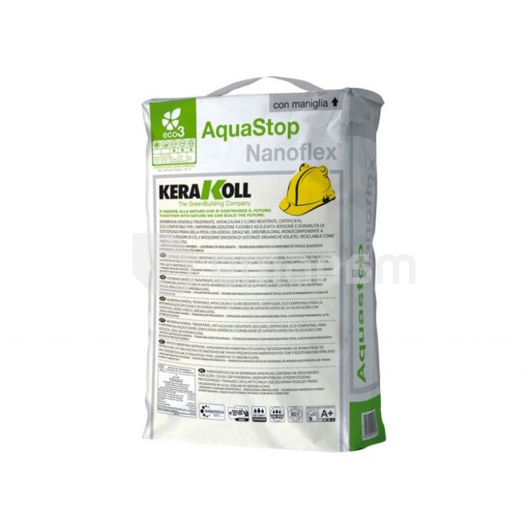საფუძვლის საჰერმეტიზაციო საშუალება Kerakoll Aquastop Nanoflex 20 კგ
