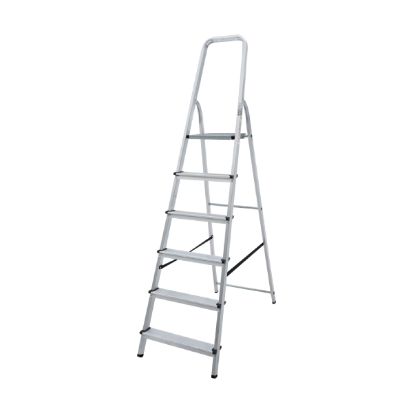 ალუმინის კიბე 6 საფეხურით