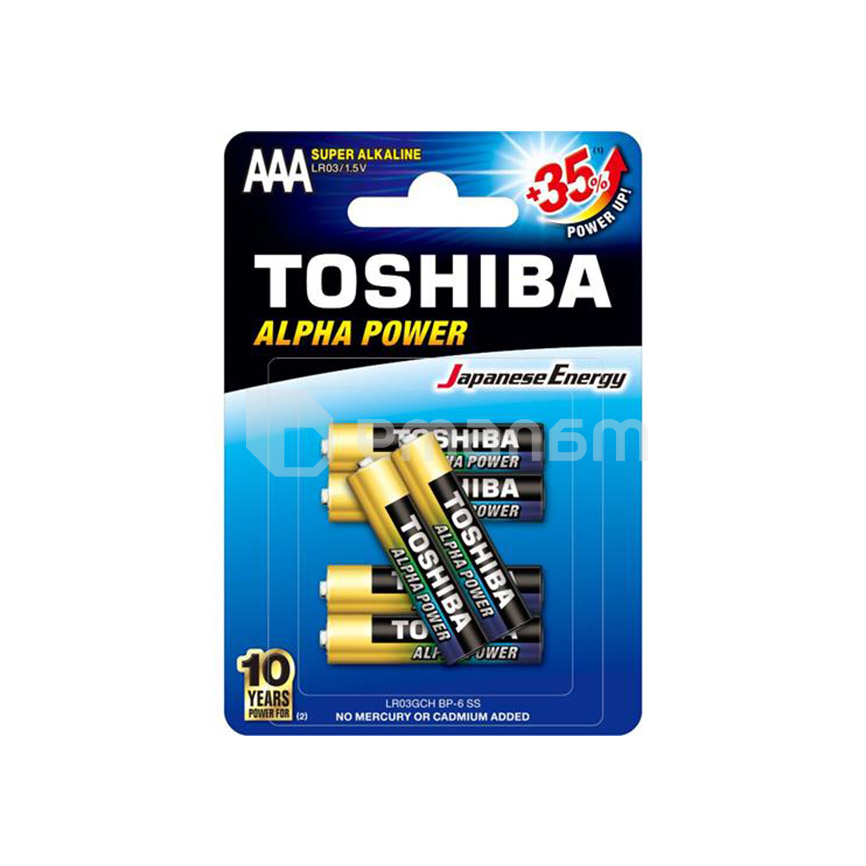შეკვრა ელემენტების TOSHIBA 6ც ААА LR03GCH BP6