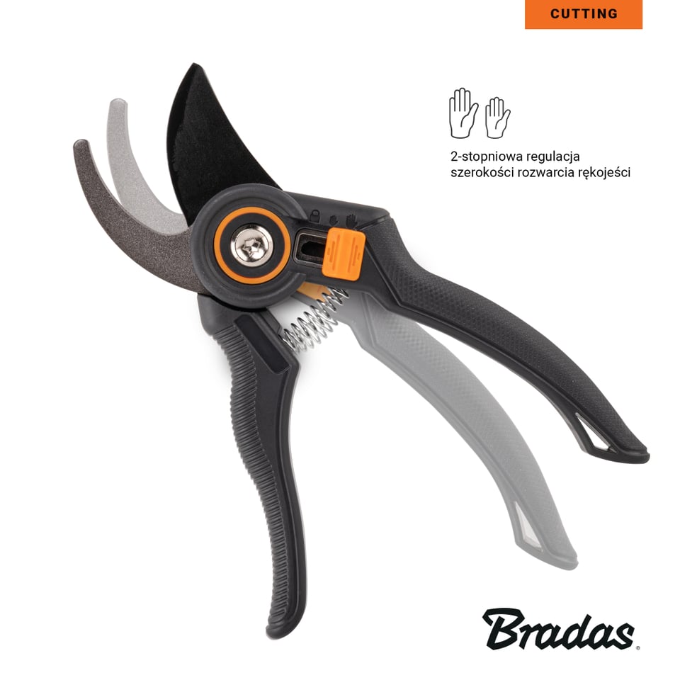 სეკატორი ბაღის Bradas V-SERIES KT-V1029 SK5 20 მმ შავი/ნარინჯისფერი