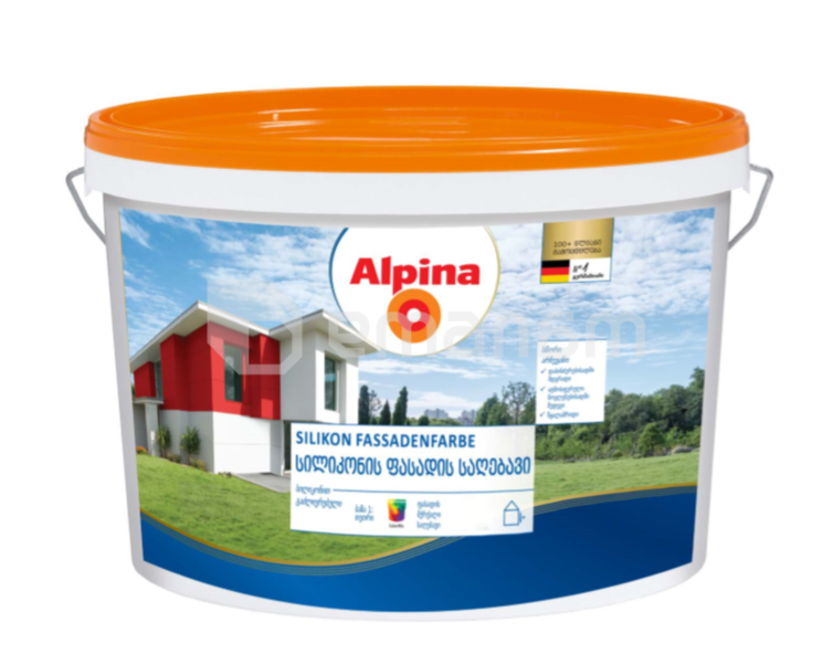 სილიკონის საღებავი ფასადისთვის Alpina B1 2.5 ლ