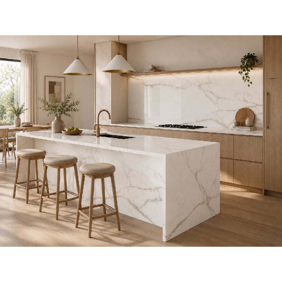 კერამოგრანიტი HALKON CERAMICAS S.A. P PALAZZO BLANCO PUL 9 R PRI 60x120 სმ თეთრი პრიალა