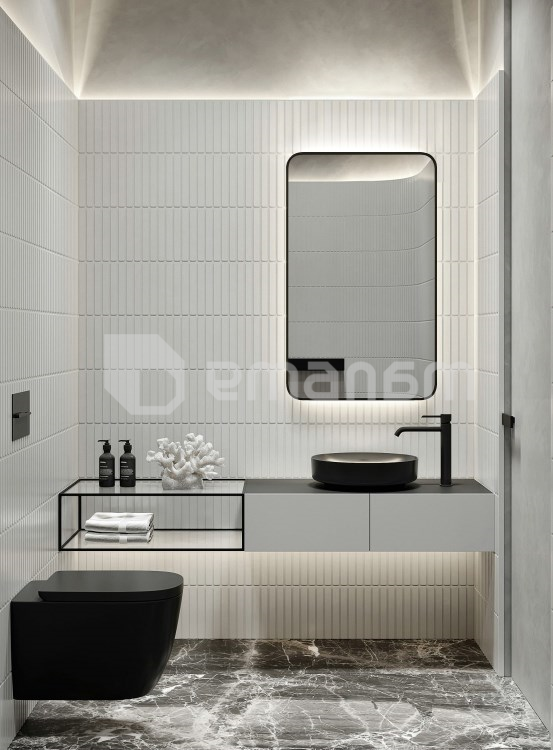 სარკე შავი უკონტაქტო სენსორით Silver Mirrors Incanto 600х1000