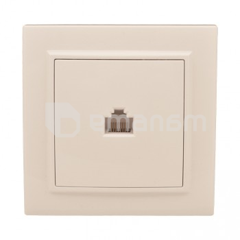 როზეტი კომპიუტერის EKF ERK01-035-20 RJ45 CAT3 1 განყოფილებიანი კრემისფერი