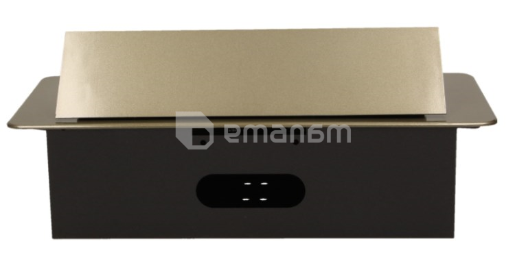 დამაგრძელებელი სამაგიდო ORNO 3 Schuko თითბერი