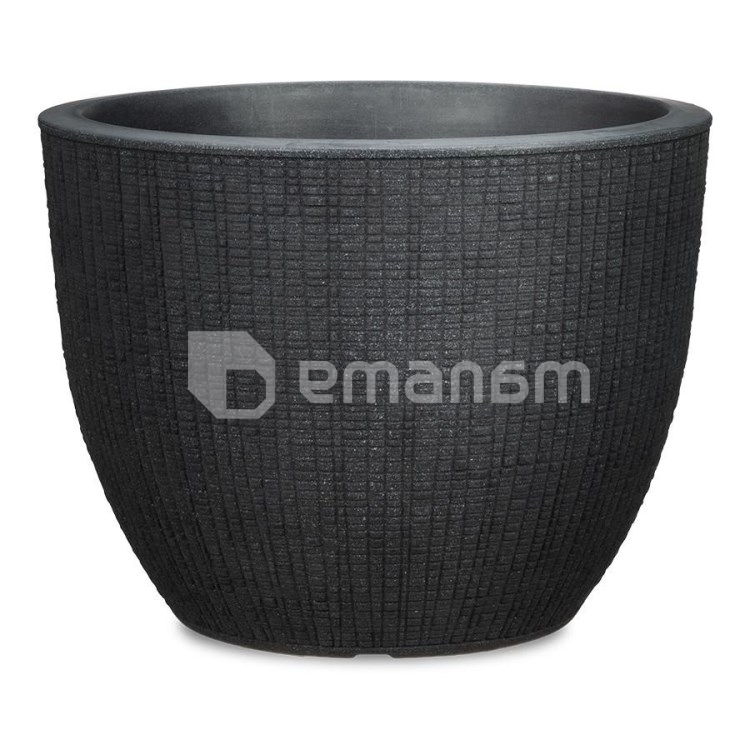 ეზოს პლასტიკის ქოთანი  Scheurich 47/295 Stony black