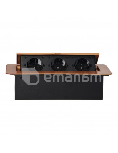 დამაგრძელებელი სამაგიდო ORNO 3 Schuko ოქროსფერი