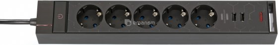 დამაგრძელებელი 5 Brennenstuhl 1,5მ 2 USB ამომრთველი GSL05