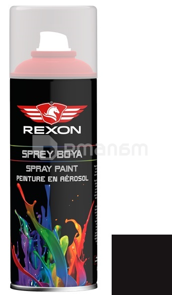 საღებავი სპრეი Rexon შავი მქრქალი 400 მლ