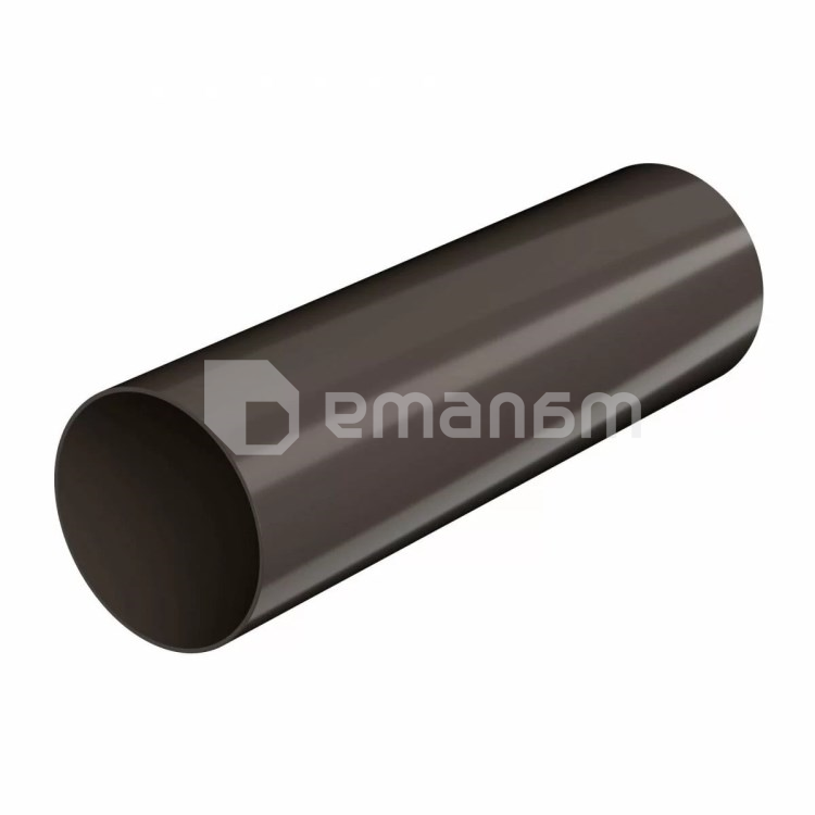 მილი სანიაღვრე Technonicol 82x3000 PVC მუქი ყავისფერი პრიალა