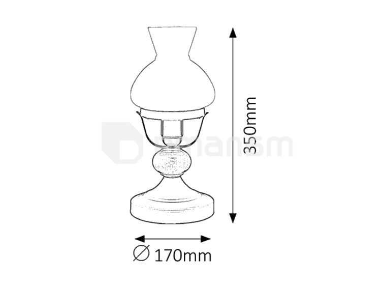 სანათი მაგიდის Rabalux Petronel 7072 E27 1x MAX 60W