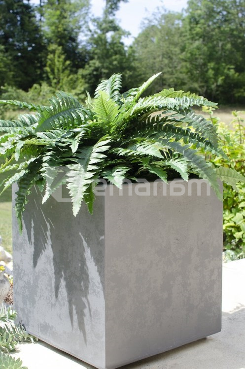 ქოთანი პლასტმასის EDA Plastiques POT CARRE BASALT 39,5 x 39,5 x 43,5სმ 31ლ